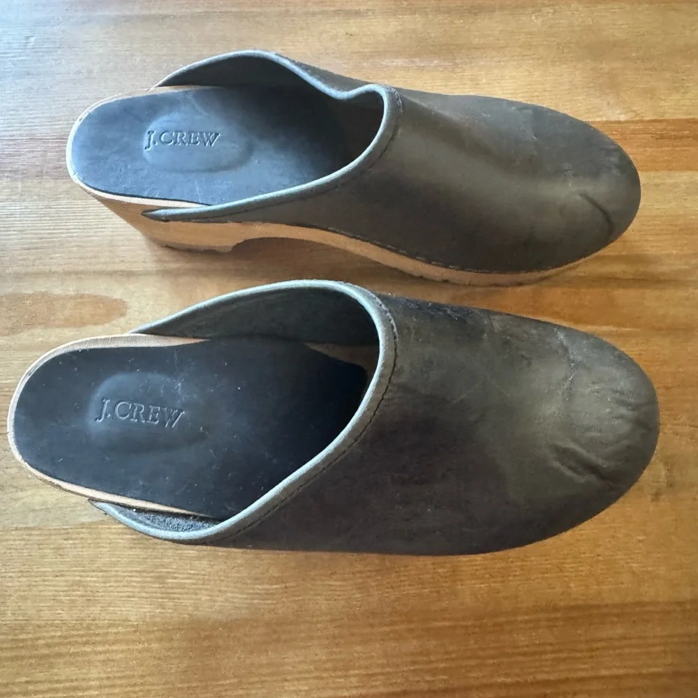 J. Crew Vintage Italian Leather Clogs